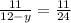 \frac{11}{12-y}= \frac{11}{24}