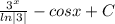 \frac{3^x}{ln|3|} -cosx+C