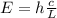 E=h \frac{c}{L}