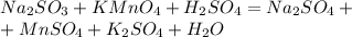 Na _{2} SO _{3} +KMnO _{4} +H _{2} SO _{4} =Na _{2} SO _{4} + \\ +MnSO _{4} +K _{2} SO _{4} +H _{2} O