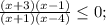 \frac{(x+3)(x-1)}{(x+1)(x-4)}\le 0;