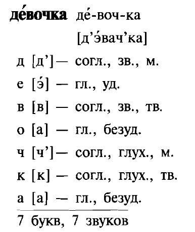 Укажите сколько мягких согласных звуков в слове девочка.