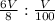 \frac{6V}{8}:\frac{V}{100}