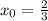 x_{0} = \frac{2}{3}