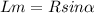 Lm=R sin \alpha