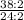 \frac{38 : 2}{24 : 2}