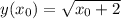 y(x_{0})= \sqrt{x_{0}+2}