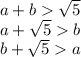 a+b\sqrt{5}\\&#10;a+\sqrt{5}b\\&#10;b+\sqrt{5}a