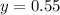 y=0.55