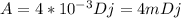 A=4*10 ^{-3} Dj=4mDj