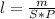 l= \frac{m}{S*P}