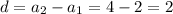 d=a_2-a_1=4-2=2