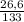 \frac{26,6}{133}