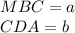 MBC=a\\&#10;CDA=b