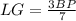 LG=\frac{3BP}{7}