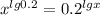 x^{lg0.2}=0.2^{lgx}