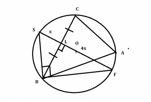 Около треугольника abc со стороной ac=5 описана окружность с диаметром 5*sqrt(13)/2. сторона bc дели