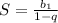 S=\frac{b_1}{1-q}