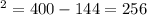 Н^{2} = 400-144 = 256