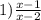 1) \frac{x-1}{x-2}