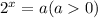 2^x=a(a0)