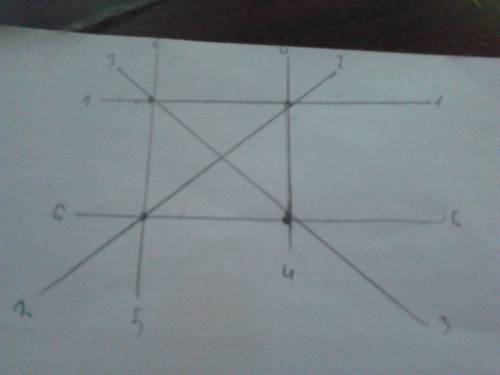 Сколько прямых можно построить через 4 точки. если можно с рисунком