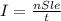 I= \frac{nSle}{t}