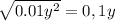 \sqrt{0.01 y^{2} } =0,1y