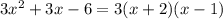 3x^2+3x-6=3(x+2)(x-1)