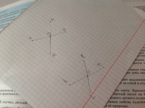 Сделайте рисунок по описанию: а) прямая ab пересекает прямую mn в точке d; б) прямая ab проходит чер