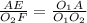 \frac{AE}{O_{2}F}= \frac{O_{1}A}{O_{1}O_{2}}