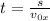 t= \frac{s}{v_{0x}}