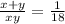 \frac{x+y}{xy}=\frac{1}{18}