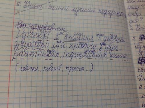 Дайте полную синтаксическую характеристику предложения: однажды я вспомнил с детства знакомую мне пр