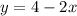 y=4-2x