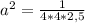 a^{2} = \frac{1}{4*4*2,5}