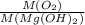 \frac{M( O_{2} )}{M( Mg(OH)_{2} )}