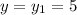 y=y_{1} =5