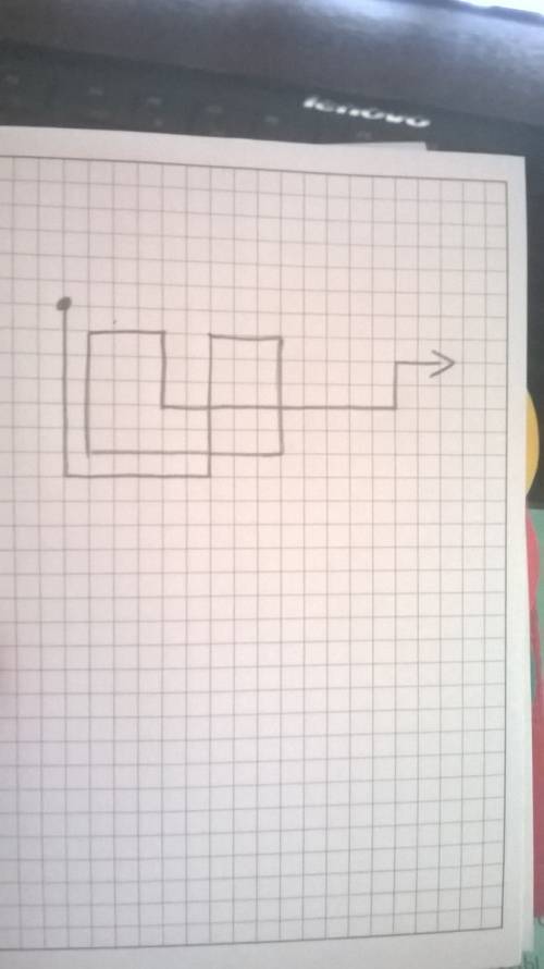 Нарисуй путь божей коровки если она сделала шесть остановок перемещаясь по диагонали прямоугольников