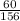 \frac{60}{156}