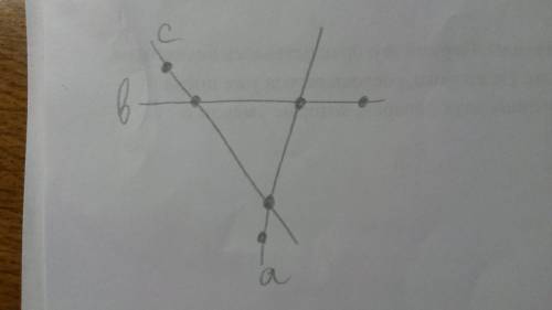 ответ по матиматике. петя провёл три прямые линии и отметил на них 6 точек. окозалось, что на каждой