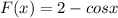 F(x)=2-cos x