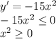 y'=-15x^2\\-15x^2\leq0\\x^2\geq0