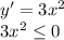 y'=3x^2\\3x^2\leq0