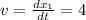 v= \frac{dx_1}{dt} =4