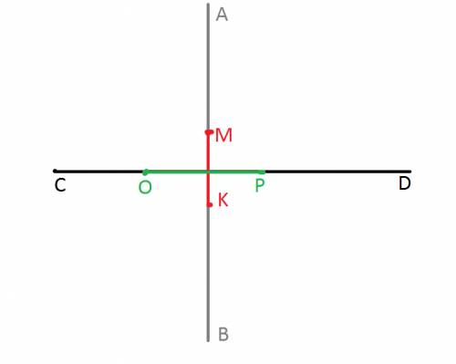 Начертите луч cd, прямую ав и отрезки mk и ор так, чтобы отрезок mk лежал на прямой ав, отрезок ор -