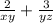 \frac{2}{xy} + \frac{3}{yz}