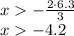 x- \frac{2\cdot6.3}{3} \\ x-4.2