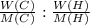 \frac{W(C)}{M(C)} : \frac{W(H)}{M(H)}