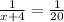 \frac{1}{x+4}= \frac{1}{20}